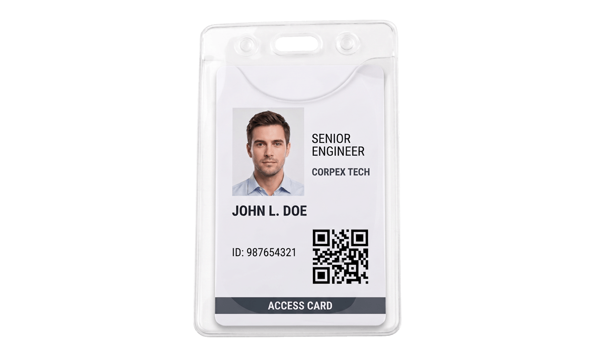 Porte-badge premium pour 1 carte, avec encoche d’extraction pour le pouce