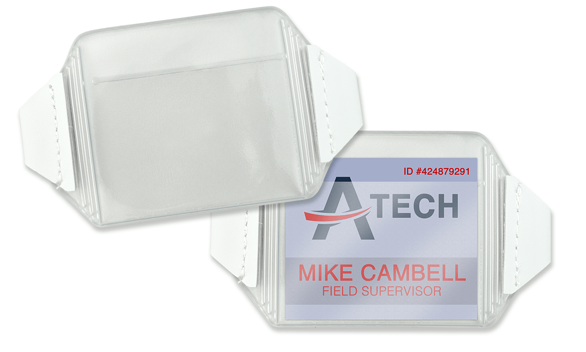 Brassard porte-badge en vinyle - Horizontal