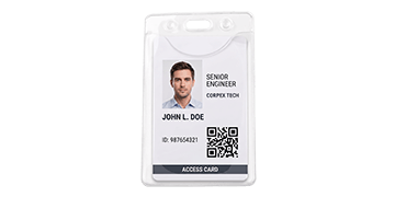 Porte-badge premium pour 1 carte, avec encoche d’extraction pour le pouce