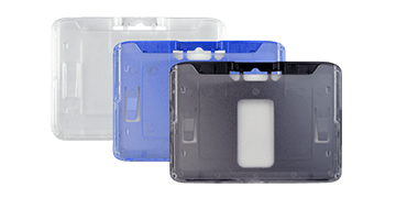 Porte-badge B-Holder horizontal pour 1 carte avec encoche pour le pouce