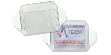 Brassard porte-badge en vinyle - Horizontal