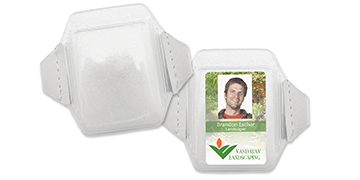 Brassard porte-badge en vinyle - Vertical