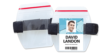 Brassard porte-badge avec lanière et fermeture hermétique